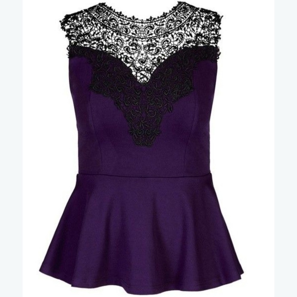 Love Lave Ponte Peplum Top